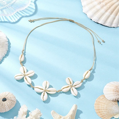 Ожерелья из латунных натуральных ракушек каури, реальный 18 k позолоченный