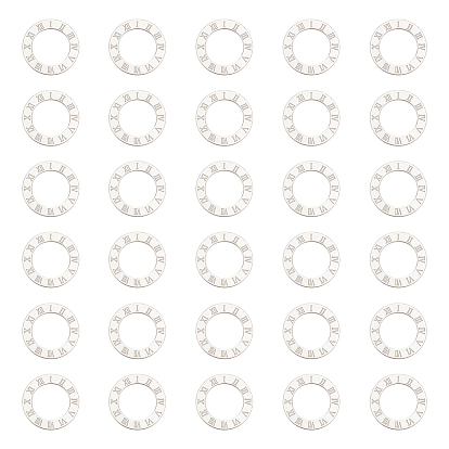 30 шт. 304 соединительные кольца из нержавеющей стали, кольцо с римскими цифрами 1~12