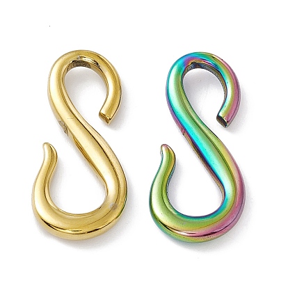 304 Stainless Steel S Hook Clasps, for Bracelets Making