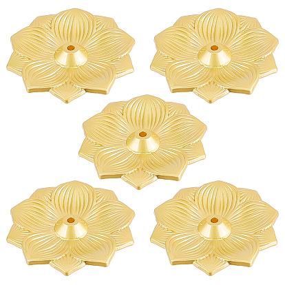 5Pcs Portable Incense Burners, Lotus Shape Alloy Incense Holder, Home Office Teahouse Zen Buddhist Supplies
