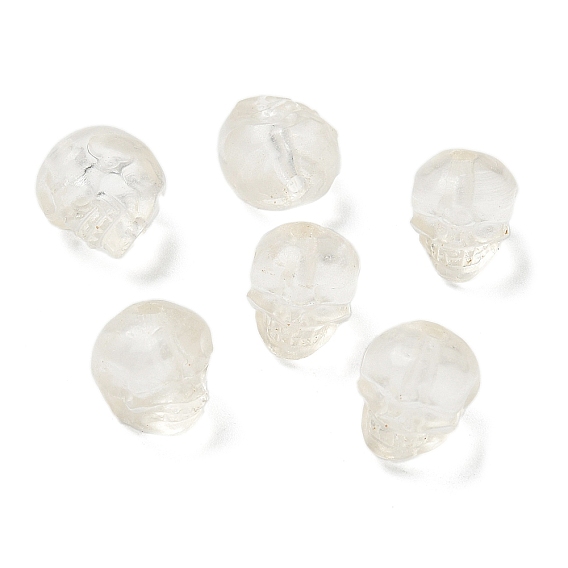 Природный кристалл кварца бусины, бусины из черепа рок-крстака
