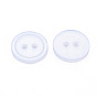 2-Hole Resin Buttons, Pearlized, Flat Round