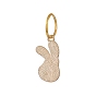 Rabbit Alloy Enamel Shoe Pendant Decoraiton, with Iron Jump Rings, for Shoe String Ornaments