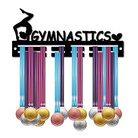 Акриловый держатель медали, вешалка для медалей, с крючками для вешалок, рамка держателя медали, прямоугольник со словом гимнастика