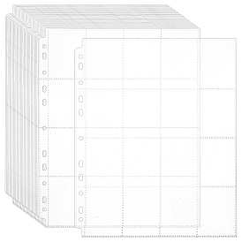 10 pochette transparente pour classeur, Pochettes de protection en polypropylène pour l'organisation et le rangement de documents, rectangle