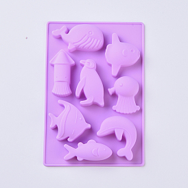 Food Grade Silicone Molds, Fondant Molds, for DIY Cake Decoration, Chocolate, Candy, UV Resin & Epoxy Resin Jewelry Making, Marine Animal