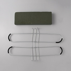 Zinc Alloy Gravestone Saddle, Cemetery Headstone Saddle with Floral Foam