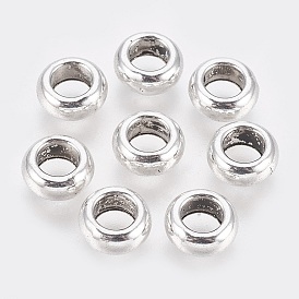 Европейские бусины тибетского стиля , бусины с большим отверстием, без кадмия и без свинца, пончик, 10x4 мм, отверстие : 5 мм