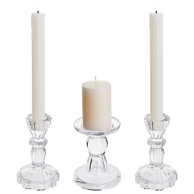 3шт. 2 стили стеклянных подсвечников, украшение дома