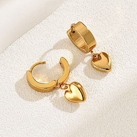 Elegant Heart-shaped Earrings in Classic Fashion for Women