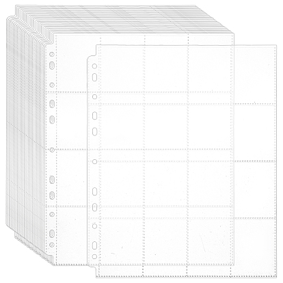 10 pochette transparente pour classeur, Pochettes de protection en polypropylène pour l'organisation et le rangement de documents, rectangle