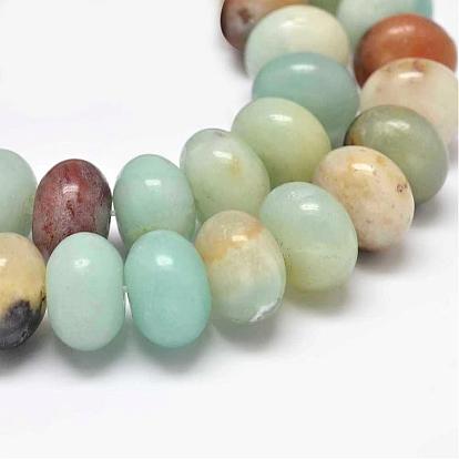 Rondelle Natural Flower Amazonite Beads Strands