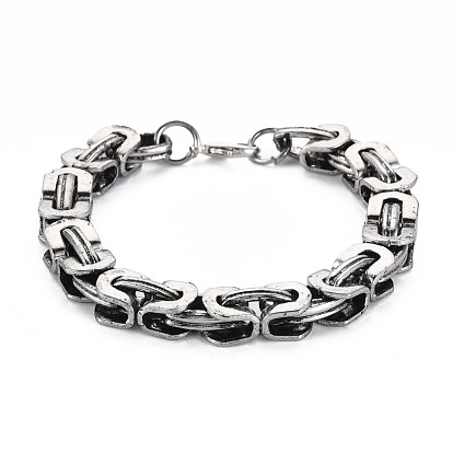 Alloy Byzantine Chains Bracelet for Men Women