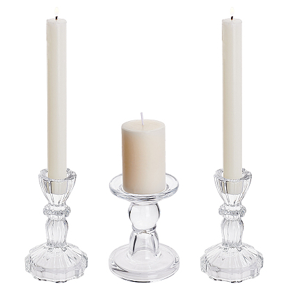 3шт. 2 стили стеклянных подсвечников, украшение дома