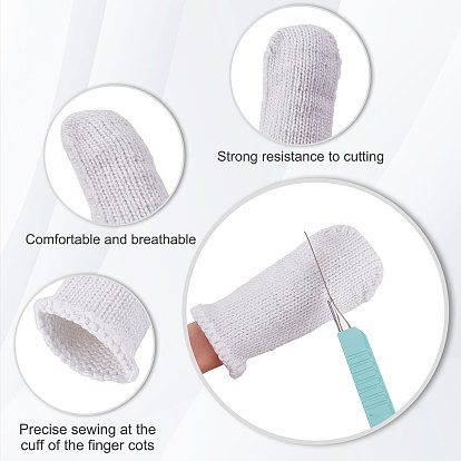 Gorgecraft 40Pcs Cotton Yarn Finger Sleeves, Finger Protector