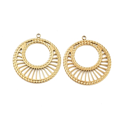 Ионное покрытие (ip) 304 подвески из нержавеющей стали, полые плоские круглые прелести