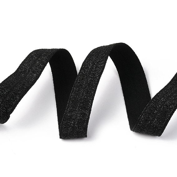 Gold und Silber funkeln elastisches seitliches Nylonband, Gewebekleidungsnähzubehör