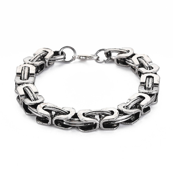 Alloy Byzantine Chains Bracelet for Men Women