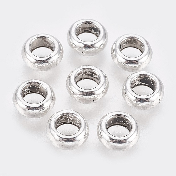 Европейские бусины тибетского стиля , бусины с большим отверстием, без кадмия и без свинца, пончик, 10x4 мм, отверстие : 5 мм