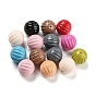 Baking Paint ABS Plastic Beads, Pumpkin