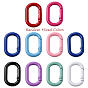 10Pcs Spray Painted Alloy Spring Gate Rings, Oval Ring