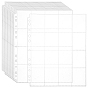 10Pcs Transparent Binder Pouch, PP Sheet Protectors for Document Organization & Storage, Rectangle