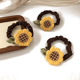 Cloth Hair Ties, Hair Accessories for Women Girls, Flower