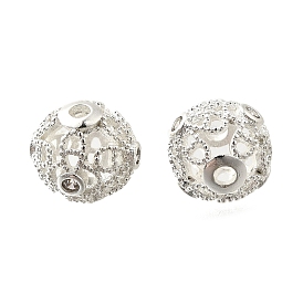 Латунные микропаве из прозрачного кубического циркония, долговечный, круглые