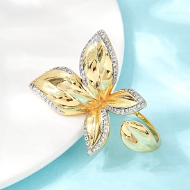 Латунные микро проложить манжеты кольца кубического циркония, бабочка