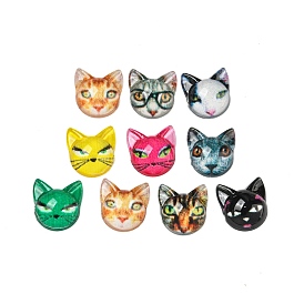 Trnslucent Resin Decoden Cabochons, Cat Head Shape