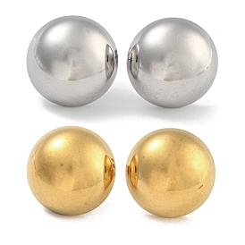 304 Stainless Steel Half Round Stud Earrings for Women