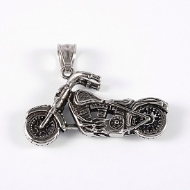 316 Surgical Stainless Steel Pendants, Motorbike