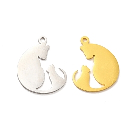 201 Stainless Steel Pendants, Cat Charms
