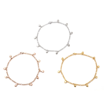 304 из нержавеющей стали сандалеты очарование, с цепями фигаро, сердце