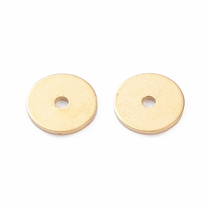 Brass Spacer Beads, Long-Lasting Plated, Disc