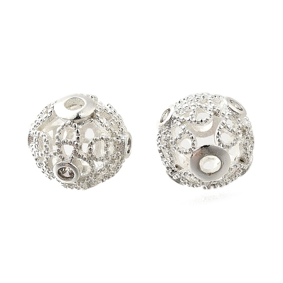 Латунные микропаве из прозрачного кубического циркония, долговечный, круглые