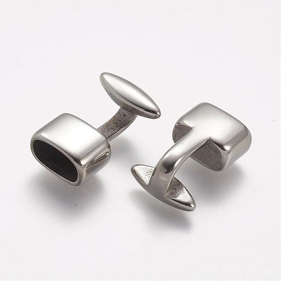 304 Stainless Steel Hook Clasps, For Leather Cord Bracelets Making