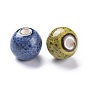 Handmade Fancy Antique Glazed Porcelain Beads, Round, 10mm, Hole: 2mm