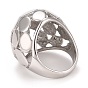 304 массивное полое кольцо из нержавеющей стали для женщин