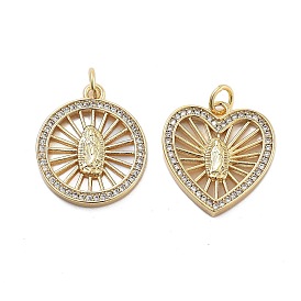 Латунные микро проложить кубического циркония подвески, с кольцом и оболочкой, долговечный, подвески без кадмия и свинца, реальный 18 k позолоченный