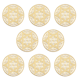 Olycraft Self Adhesive Brass Stickers, Scrapbooking Stickers, for Epoxy Resin Crafts, Star of David Pattern