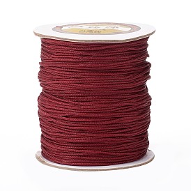 Fil de nylon, ronde, corde à nouer chinoise, chaîne de perles, pour la fabrication de bracelets, 1.5 mm, environ 140 mètres / rouleau
