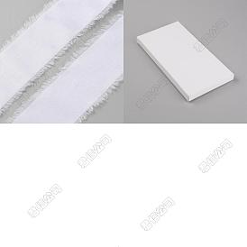 3 Rollen Polyester Satin ausgefranstes Band, Kleidungszubehör