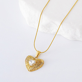 3 шт. ожерелья из нержавеющей стали в форме сердца для женщин