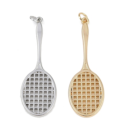 Латунные подвески, без кадмия и без свинца, ракетки для бадминтона, с целью перехода в кольце