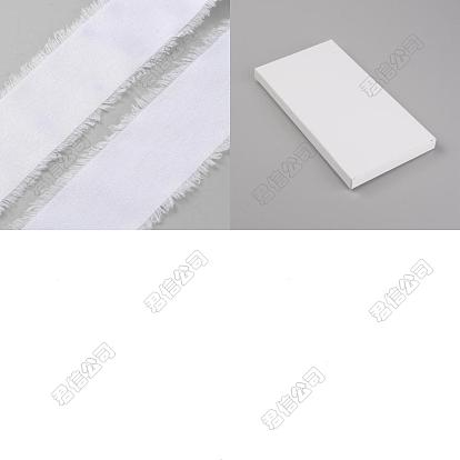 3 Rollen Polyester Satin ausgefranstes Band, Kleidungszubehör