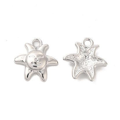Alloy Pendants, Long-Lasting Plated, Cadmium Free & Lead Free, Sun