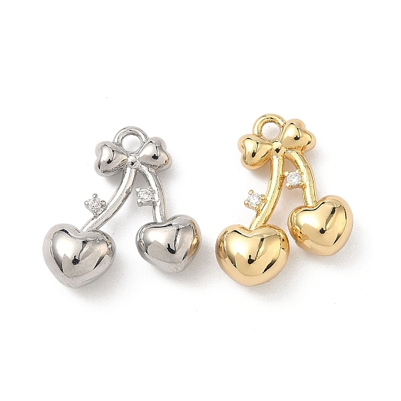 Латунные микро проложить кубического циркония подвески, черри прелести