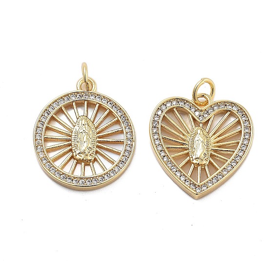 Латунные микро проложить кубического циркония подвески, с кольцом и оболочкой, долговечный, подвески без кадмия и свинца, реальный 18 k позолоченный