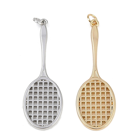 Латунные подвески, без кадмия и без свинца, ракетки для бадминтона, с целью перехода в кольце